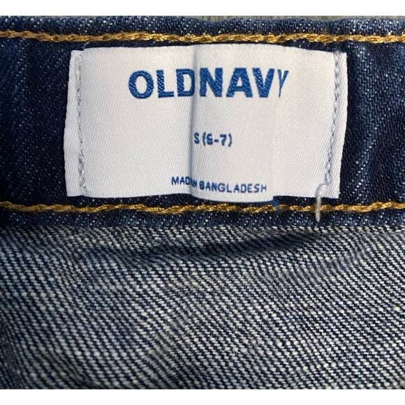 Old Navy Girls Jean Skirt Snap Front Adjustable Waist Size S 6/7 Denim Skirt - Picture 9 of 11
